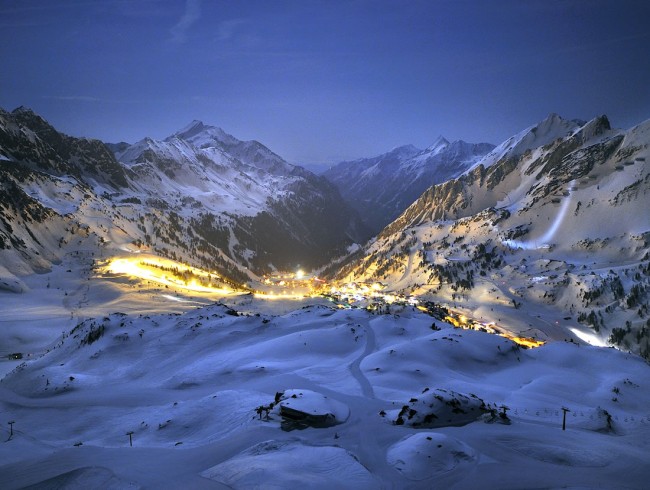 Obertauern bei Nacht © TVB Obertauern