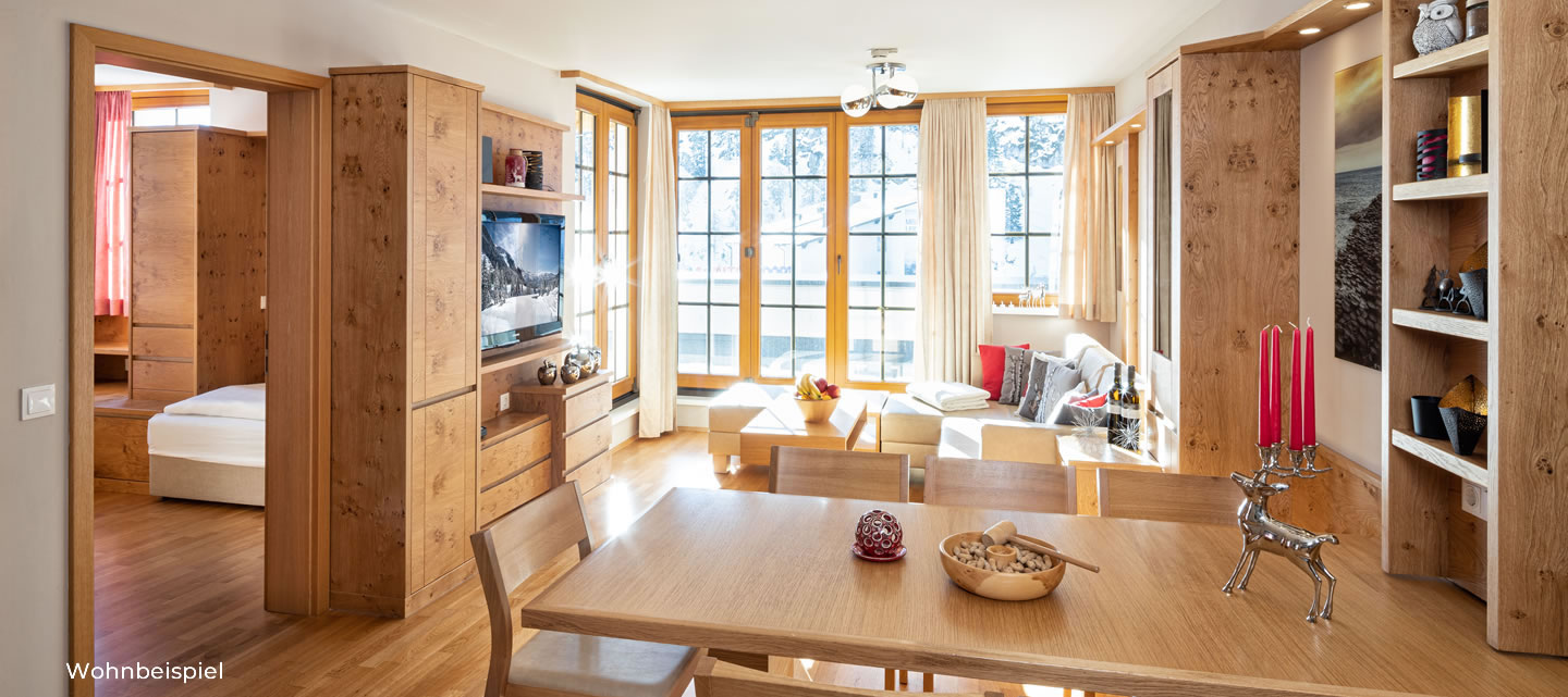 Wohnbeispiel in den Steinadler Appartements