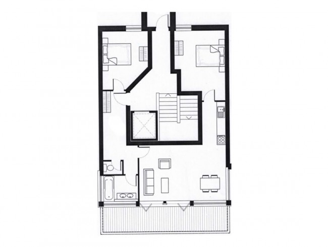 Beispielskizze: Appartement Steinadler Obertauern - Typ 3A für 4 bis 5 Personen