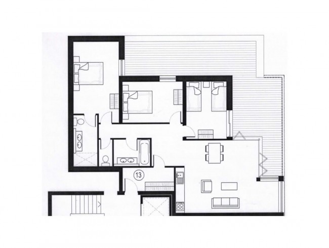 Beispielskizze: Appartement Steinadler Obertauern - Typ 4A/4B