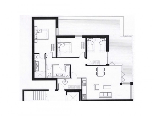 Beispielskizze: Appartement Steinadler Obertauern - Typ 4A/4B für 4 bis 6 Personen